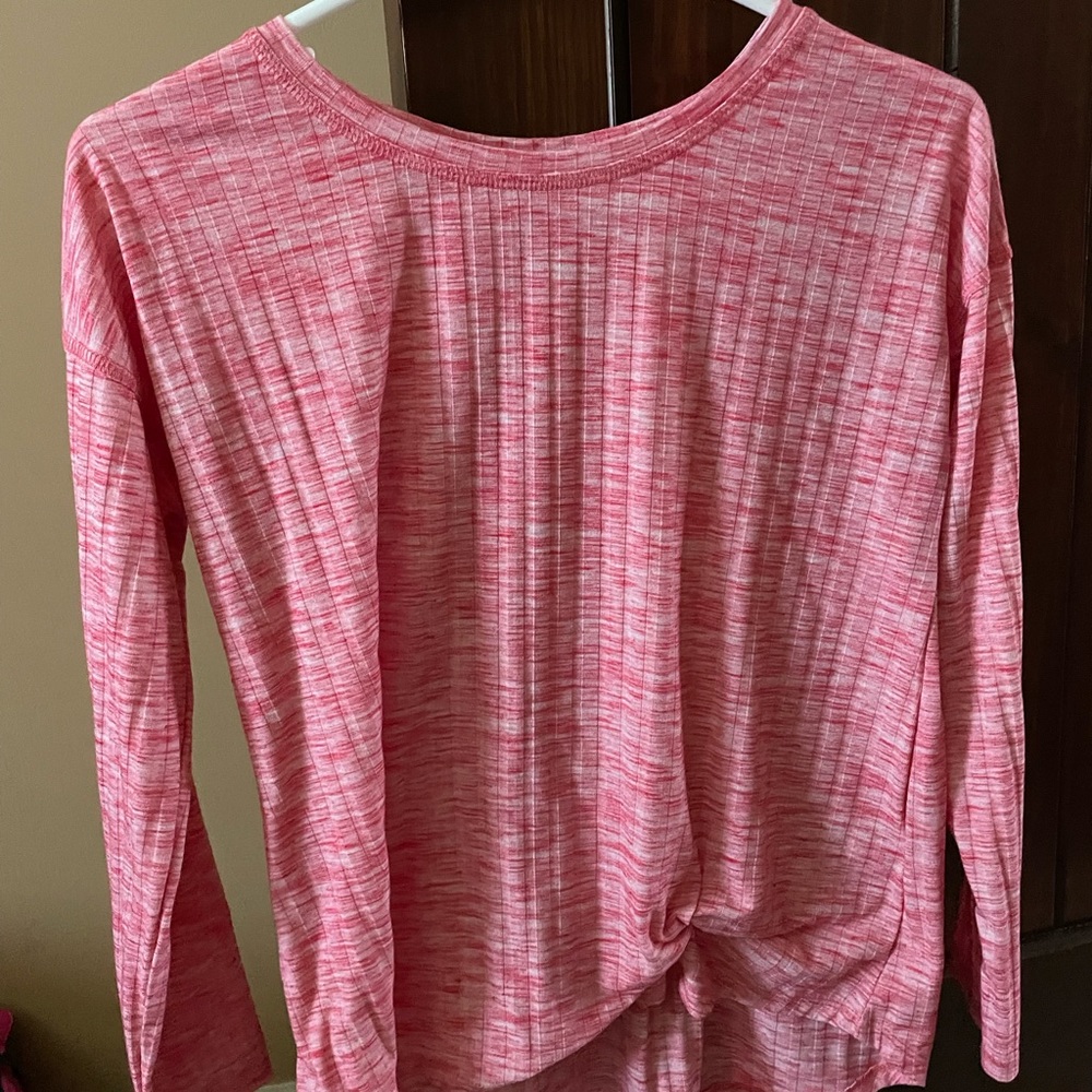Girls Pink XL Long Sleeve Top